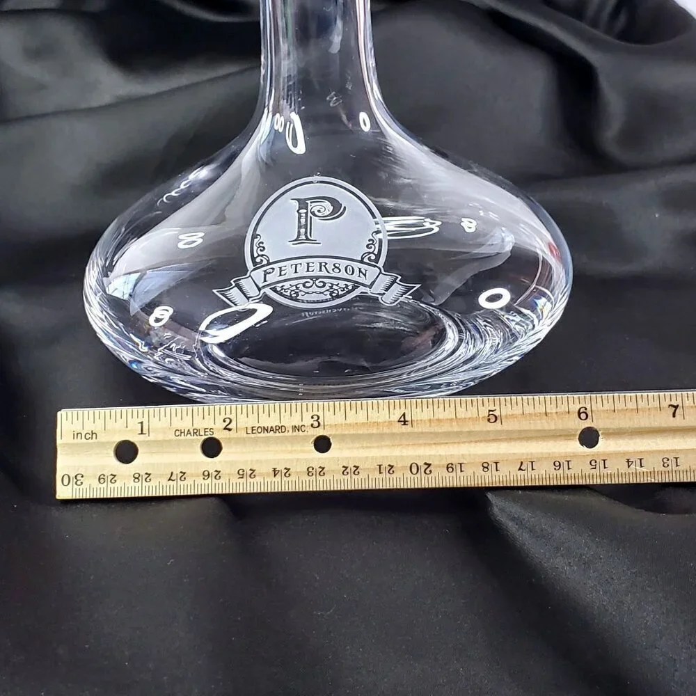 Peterson Ravenscroft Crystal Wine Decanter With Peterson Monogram Logo